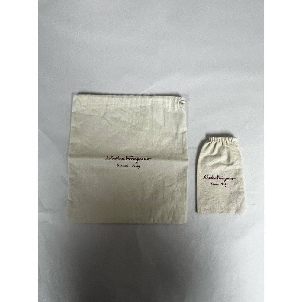 Salvatore Ferragamo canvas pouch Belt dustbag with Buckle protector.